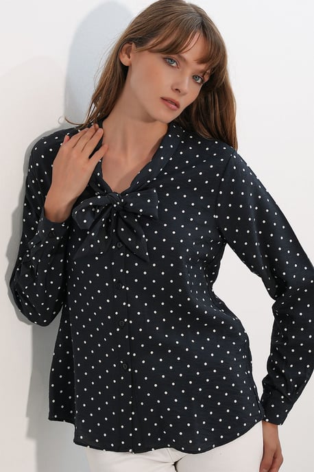 Punkte Popeline Bluse - Image 3