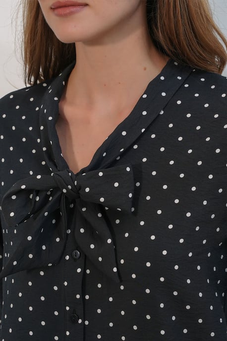 Punkte Popeline Bluse - Image 5