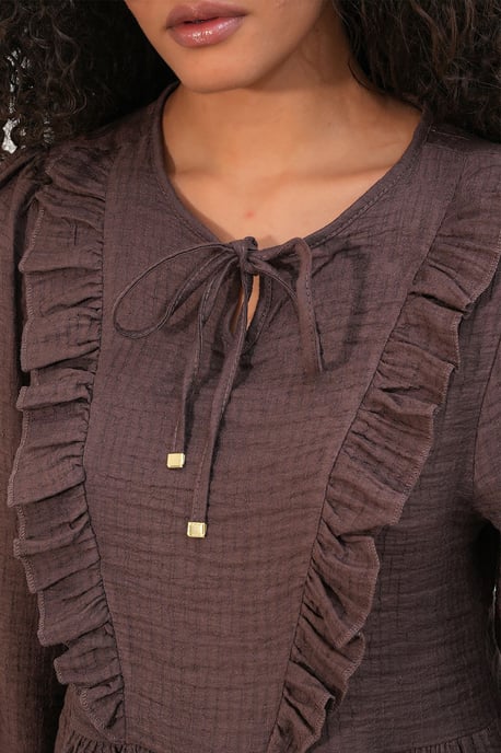 Rüschentasche Woven Bluse mit Bindeband - Image 5