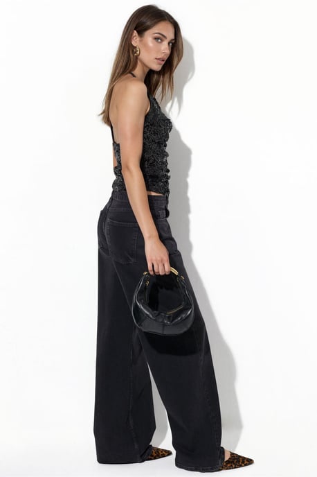 Pailletten Halterneck Cropy Bluse - Image 2