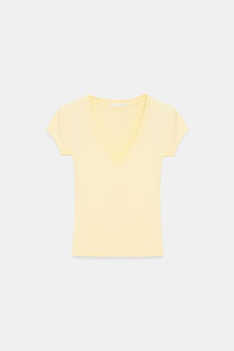 Slim Fit V-Ausschnitt Jerseybluse - Image 5