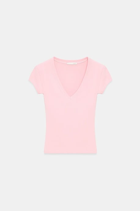 Slim Fit V-Ausschnitt Jerseybluse - Image 5