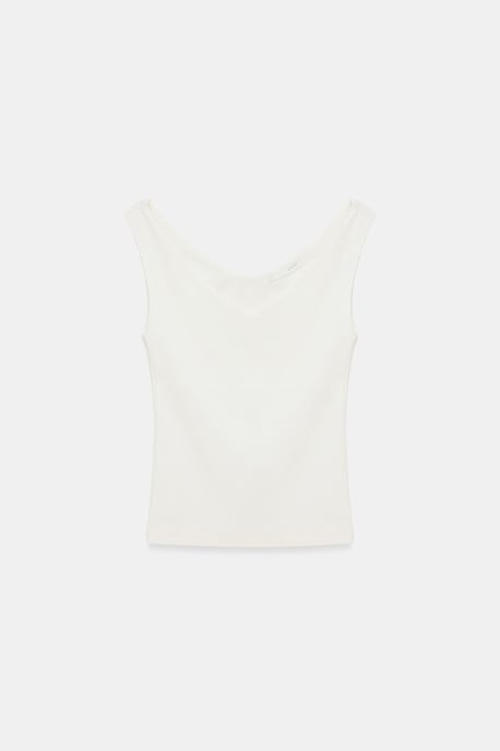Ärmellose V-Ausschnitt Slim-Fit Bluse für Damen - Image 5
