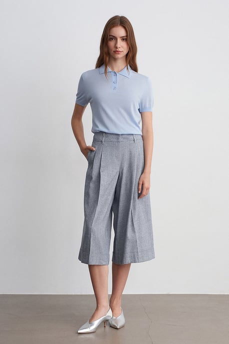 Damen-Polo-Kragen-Button-Bluse - Image 4