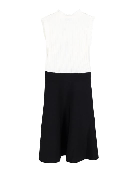 Sandro Edda Zweifarbiges Strickminikleid aus weißer Baumwolle - Image 3