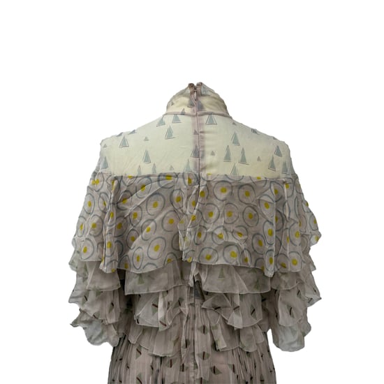 Valentino plissiertes Midikleid aus beiger Seide - Image 4