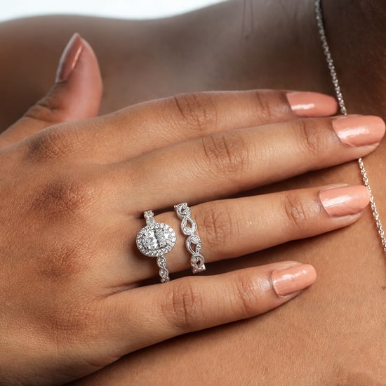 Damenset Brilliant-Ringe Duo aus 925 Sterling Silber BIAN024 - Image 2