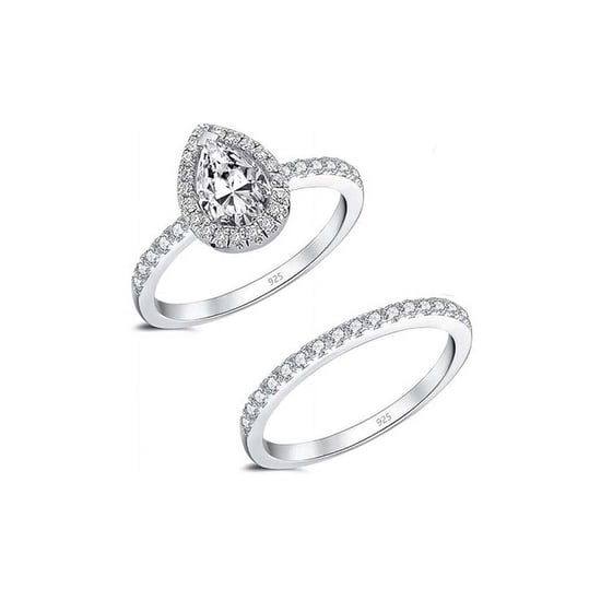 Strahlendes Verlobungsset für Frauen 925 Sterlingsilber BIAN022 - Image 1