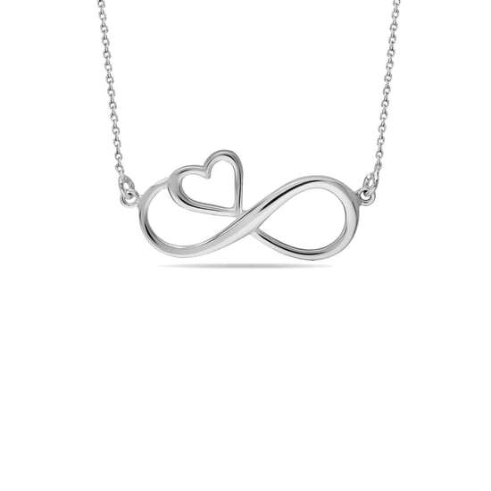 Damen Infinity Herz Halskette aus 925er Sterlingsilber BICLL024 - Image 1