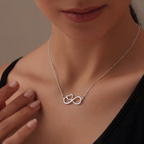 Damen Infinity Herz Halskette aus 925er Sterlingsilber BICLL024 - Image 3