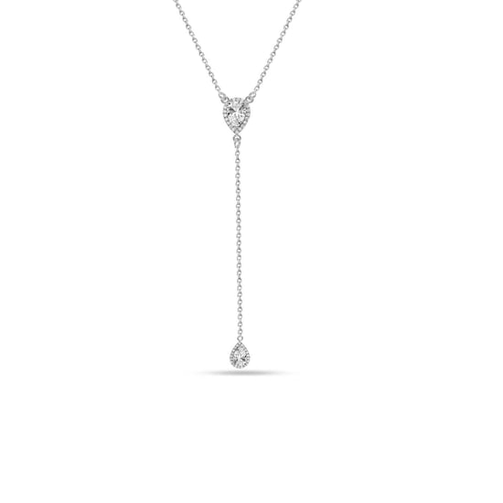 Damen-Doppel-Tränenanhänger aus 925 Sterling Silber BICLL028 - Image 1