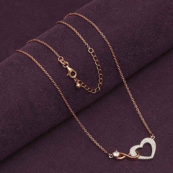 Damen-Halskette mit Herzanhänger aus zirkonischem Stein 925 Sterling Silber BICLL017 - Image 3