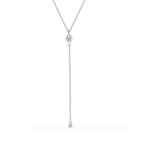 Damen-Halskette mit Schleife aus 925 Sterling Silber und Zirkonia BICLL022 - Image 1