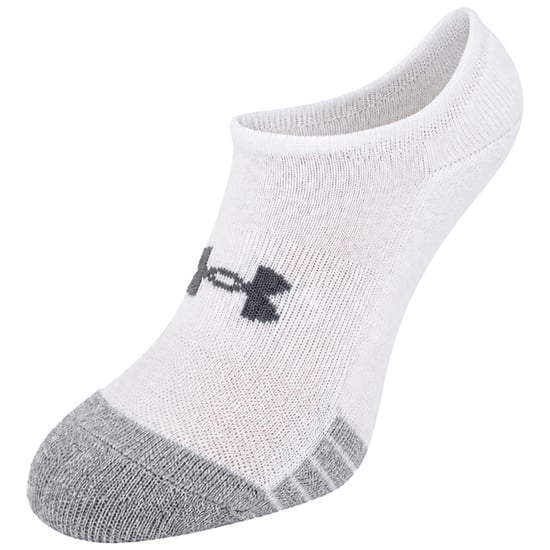 Under Armour 3er-Pack HeatGear No Show Kinder Socken Weiß - Image 2