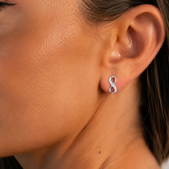 Damen Infinity-Ohrringe mit Funkeln BIPE060 - Image 3