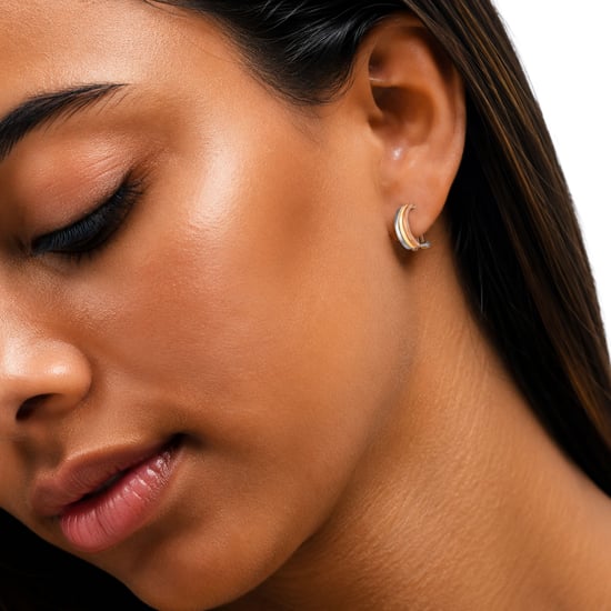 Damen Trikolore Ohrringe aus 925 Sterling Silber BIPE052 - Image 3