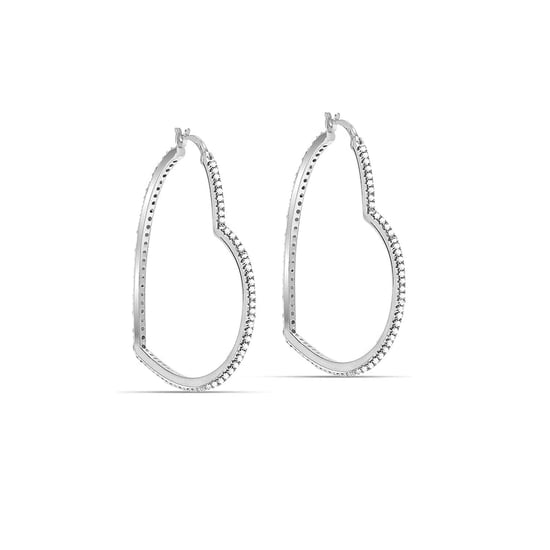 Damen Ohrringe Herz des Lichts aus 925 Sterling Silber mit Zirkonia BIPE085 - Image 1