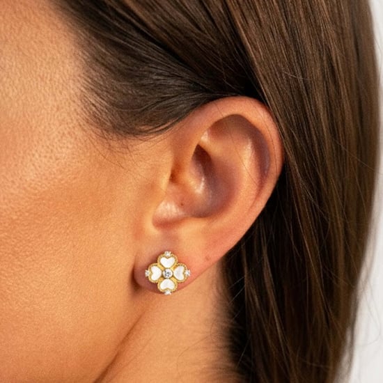 Damen Kleeblattblumen Ohrringe aus 925 Sterling Silber BIPE002 - Image 2