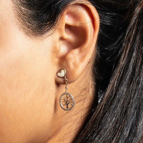 Damen Baum des Lebens Ohrhänger 925 Sterling Silber BIPE021 - Image 2