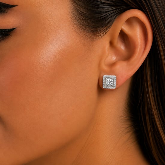 Echte Funkel Ohrringe für Damen aus 925 Sterling Silber mit Zirkonia - Image 2