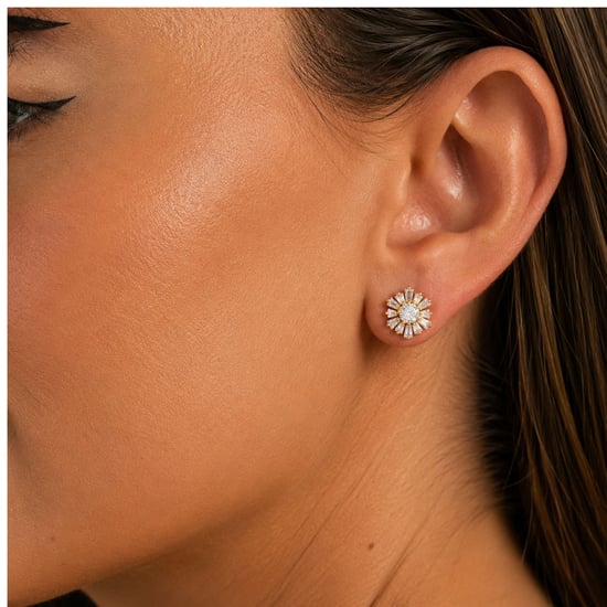Damen Imperial Star Ohrringe, vergoldet, 925 Sterling Silber BIPE049 - Image 2