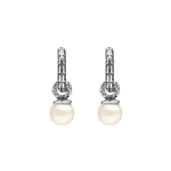 Damen Creolen mit Perle aus 925 Sterling Silber BIPE036 - Image 2