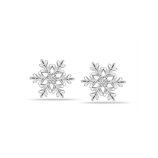 Bibei Schneeflocken-Ohrringe aus 925er Sterlingsilber, Modell BIPE035 - Silber - Image 1