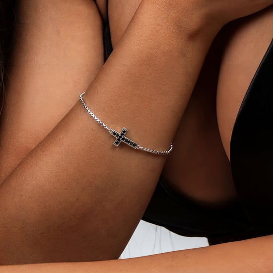 Damen Venezianisches Kreuzarmband „Schwarze Seele“ aus 925 Sterling Silber BIPU002 - Image 3