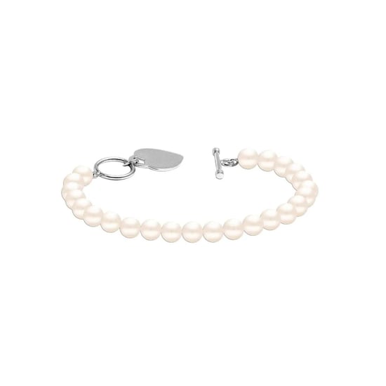 Damen Perlenarmband mit Herzanhänger, 925 Sterling Silber BIPU023 - Image 2