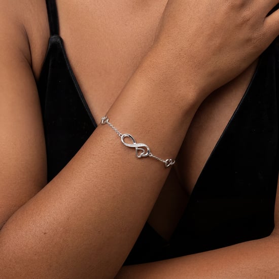 Damen Unendliches Herzarmband aus 925 Sterling Silber BIPU015 - Image 2