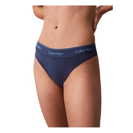 Calvin Klein - Thong für Damen, Baumwollmischung (Dunkles Jeansblau) - Image 3