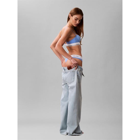 Calvin Klein - Thong für Damen, Baumwollmischung (Blau) - Image 2