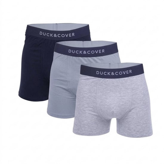 Duck and Cover - Boxershorts für Herren (3er-Pack) (Marine/Grau meliert) - Image 1