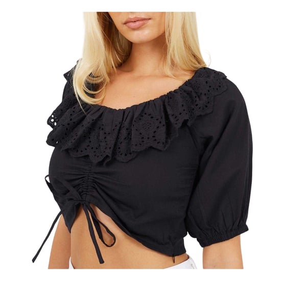 Brave Soul - Kurzes Top für Damen, Schulterfrei (Schwarz) - Image 2