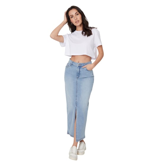 Be You - kurzes T-Shirt für Damen, Rundhalsausschnitt, Regulär (Weiß) - Image 3