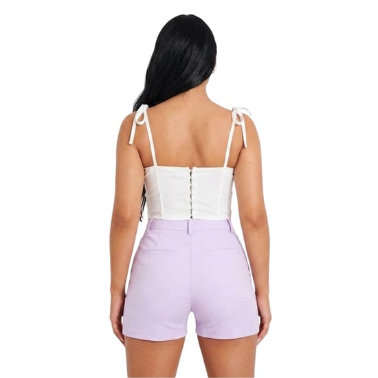 Missy Empire - Kurzes Top für Damen, Schleifendetail (Weiß) - Image 2