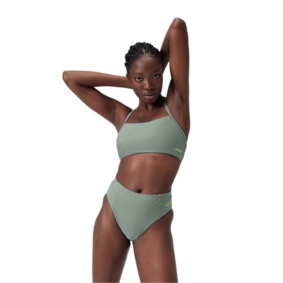 Speedo - Bikinihöschen für Damen, Hochleistungsmaterial, Hohes Bein (Grün) - Image 3
