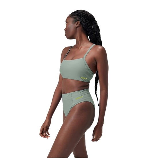 Speedo - Bikinihöschen für Damen, Hochleistungsmaterial, Hohes Bein (Grün) - Image 4