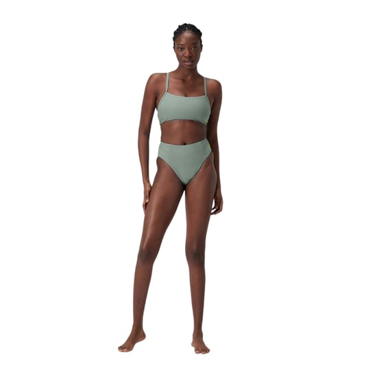 Speedo - Bikinihöschen für Damen, Hochleistungsmaterial, Hohes Bein (Grün) - Image 5