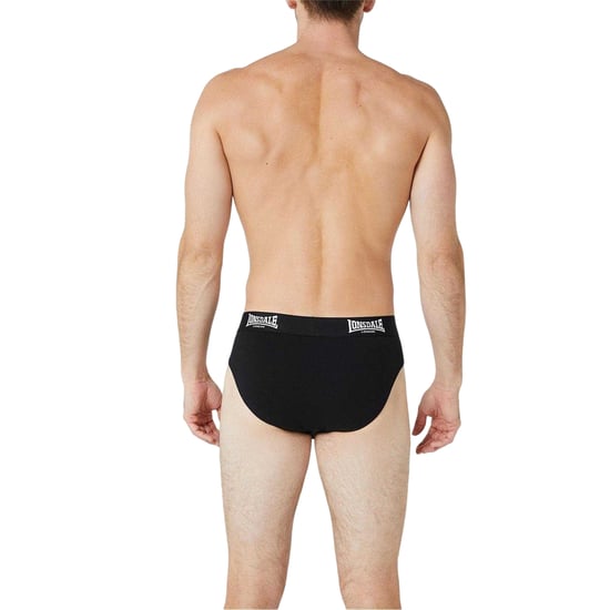 Lonsdale - Slips für Herren, Kontrastfarbener Bund (2er-Pack) (Schwarz) - Image 2