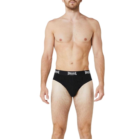 Lonsdale - Slips für Herren, Kontrastfarbener Bund (2er-Pack) (Schwarz) - Image 3