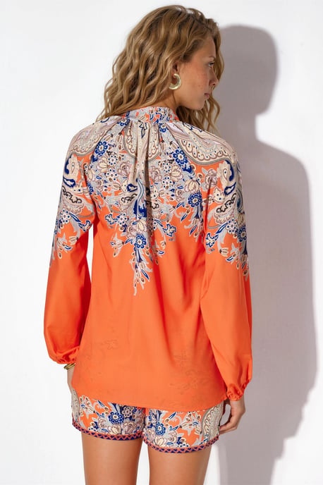 Paisley Woven Jumpsuit mit Bindeband-Detail - Image 3