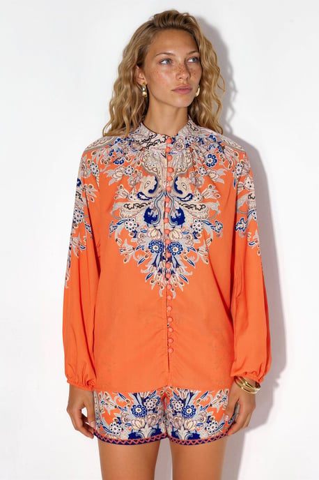 Paisley Woven Jumpsuit mit Bindeband-Detail - Image 5
