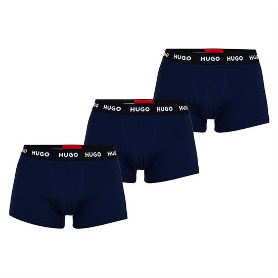 Hugo - Boxershorts für Herren, Baumwollmischung (3er-Pack) (Marine) - Image 2