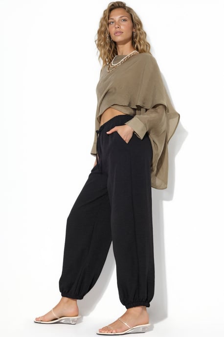 Damen Jogginghose aus strukturiertem Polyester - Image 4