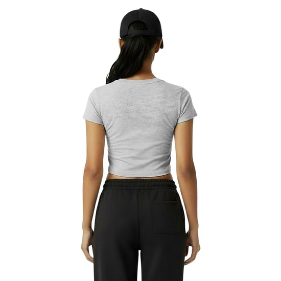 Jack Wills - kurzes T-Shirt für Damen, Baumwolle (Grau meliert meliert) - Image 4