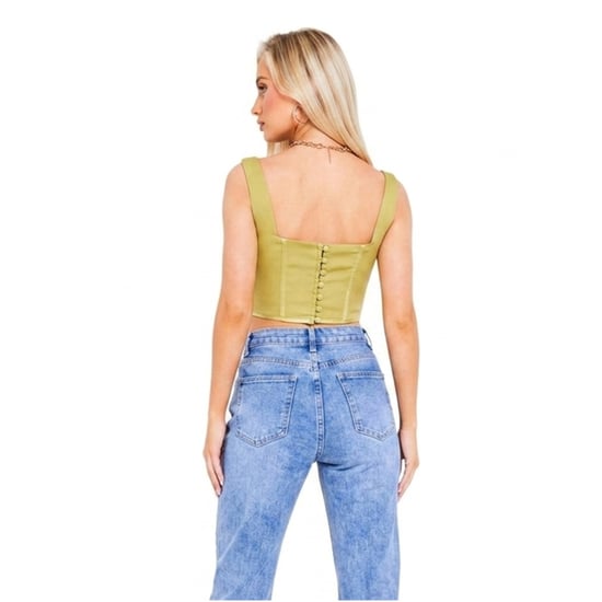 Missy Empire - Korsett Top für Damen (Khakigrün) - Image 2
