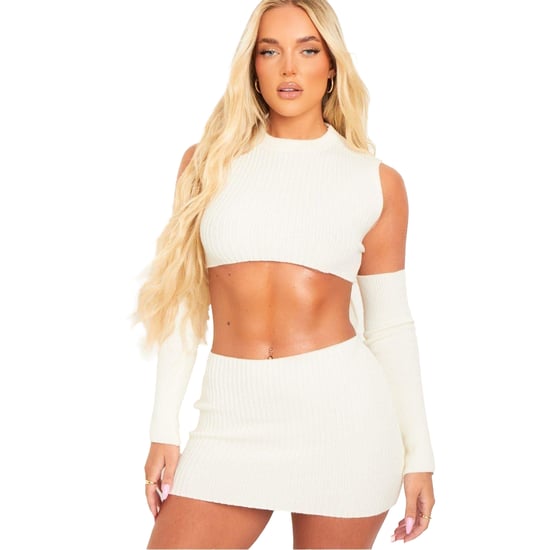 Missy Empire - Kurzes Top für Damen, Jerseyware (Cremefarbe) - Image 2