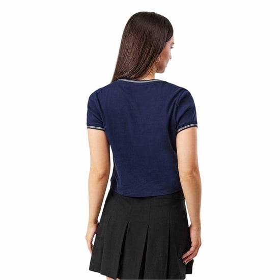 Jack Wills - Kurzes Top für Damen, Schmal (Marine/Weiß) - Image 3