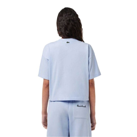 Lacoste - kurzes T-Shirt für Damen, Rundhalsausschnitt (Blau) - Image 2
